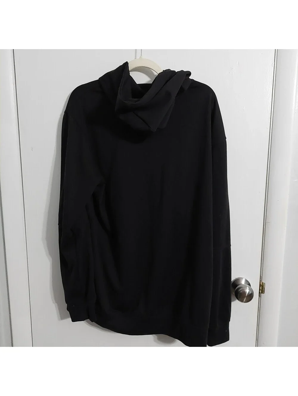 Nike Black Pullover Hoodie with Silver Logo, Size XL